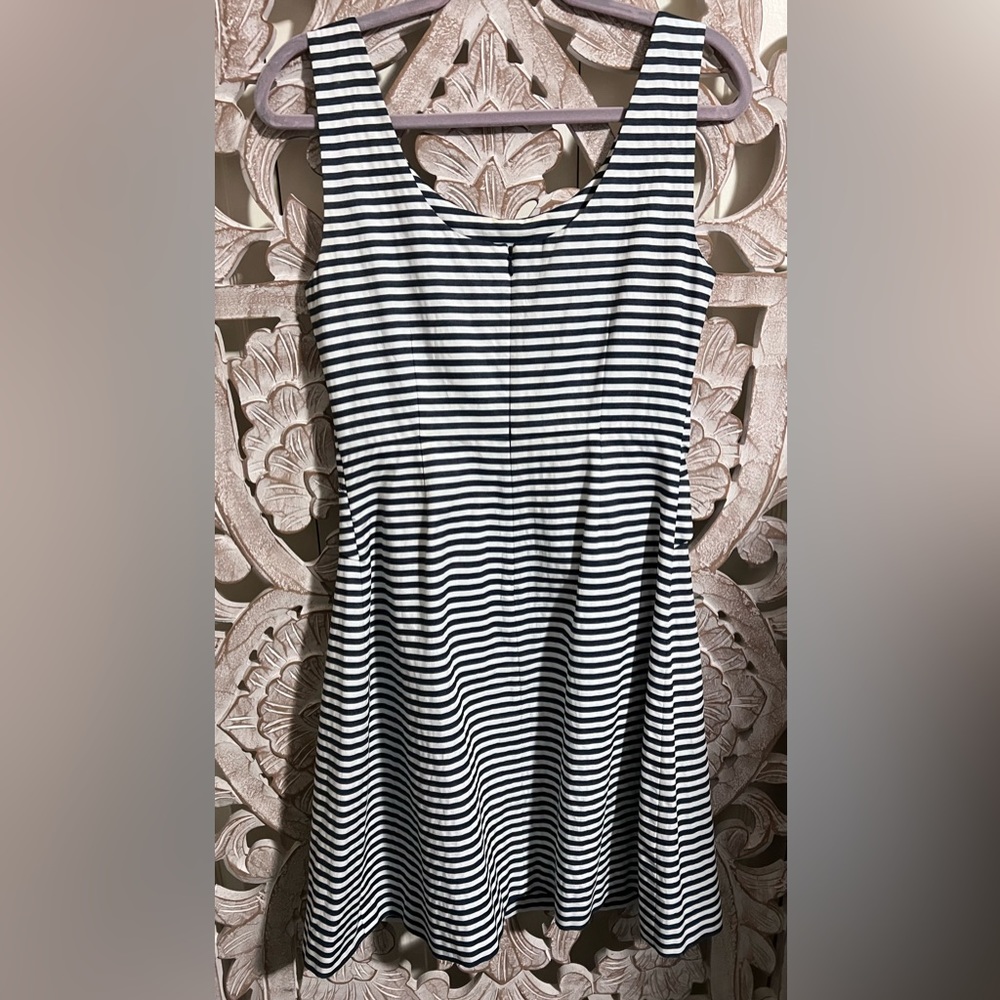 EUC Kate Spade 100% Cotton Blue and White Striped Sleeveless Dress W Tie… - Picture 4 of 6